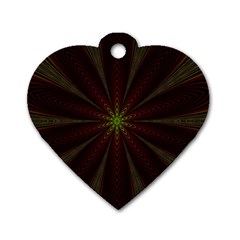 Fractal Artwork Idea Allegory Dog Tag Heart (two Sides)