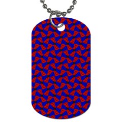 Background Texture Design Geometric Red Blue Dog Tag (one Side)