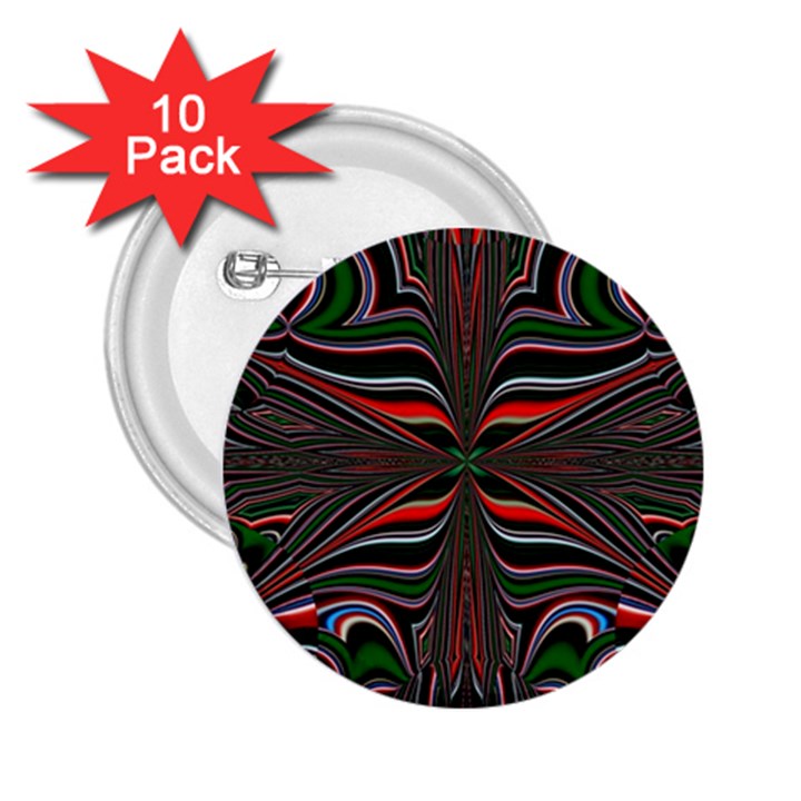 Abstract Art Fractal Art Pattern 2.25  Buttons (10 pack) 