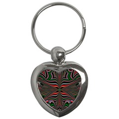 Abstract Art Fractal Art Pattern Key Chain (heart)