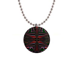 Abstract Art Fractal Art Pattern 1  Button Necklace