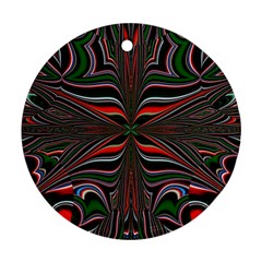 Abstract Art Fractal Art Pattern Round Ornament (two Sides)