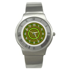 Fractal Artwork Idea Allegory Stainless Steel Watch