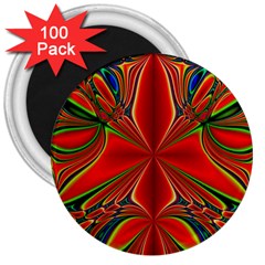 Abstract Abstract Art Fractal 3  Magnets (100 Pack)