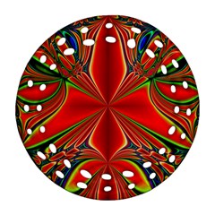 Abstract Abstract Art Fractal Round Filigree Ornament (two Sides) by Sudhe