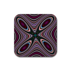 Abstract Artwork Fractal Background Rubber Coaster (square) 