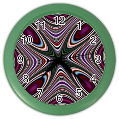 Abstract Artwork Fractal Background Color Wall Clock