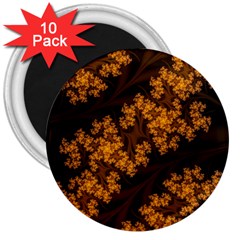 Abstract Fractal Pattern Artwork Flora 3  Magnets (10 Pack) 