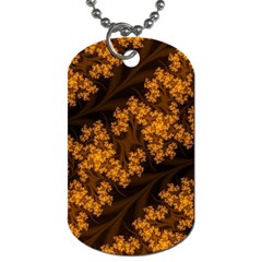 Abstract Fractal Pattern Artwork Flora Dog Tag (one Side)