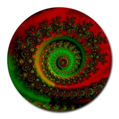 Abstract Fractal Pattern Artwork Art Round Mousepads