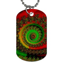 Abstract Fractal Pattern Artwork Art Dog Tag (two Sides)