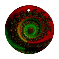 Abstract Fractal Pattern Artwork Art Round Ornament (two Sides) by Sudhe