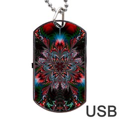 Abstract Flower Artwork Art Dog Tag Usb Flash (one Side) by Sudhe