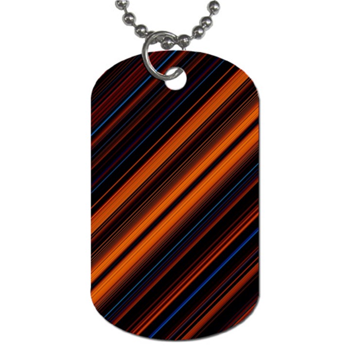 Background Pattern Lines Dog Tag (One Side)