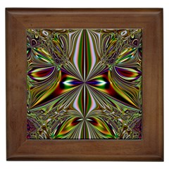 Abstract Art Fractal Pattern Framed Tiles