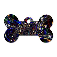 Art Design Colors Fantasy Abstract Dog Tag Bone (two Sides)
