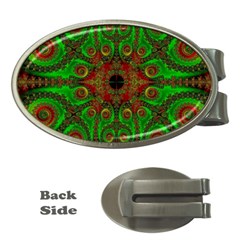 Abstract Fractal Pattern Artwork Pattern Money Clips (oval) 