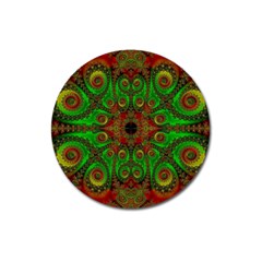 Abstract Fractal Pattern Artwork Pattern Magnet 3  (round)