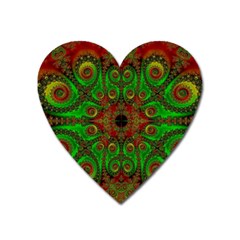 Abstract Fractal Pattern Artwork Pattern Heart Magnet