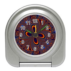 Abstract Fractal Background Pattern Travel Alarm Clock