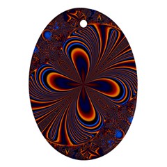 Abstract Fractal Background Pattern Oval Ornament (two Sides)