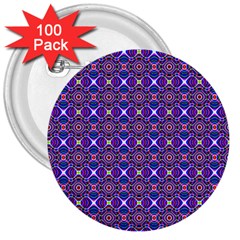 Background Pattern Geometrical 3  Buttons (100 Pack) 