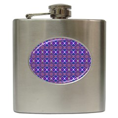 Background Pattern Geometrical Hip Flask (6 Oz)