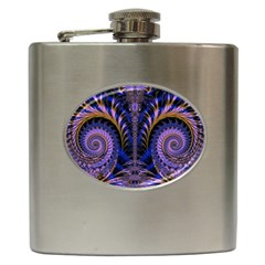 Abstract Fractal Pattern Artwork Hip Flask (6 Oz)