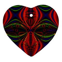 Abstract Art Fractal Heart Ornament (two Sides)