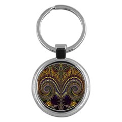 Abstract Fractal Pattern Artwork Key Chain (round)