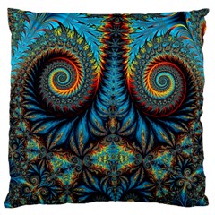 Abstract Art Fractal Creative Large Cushion Case (one Side) by Sudhe