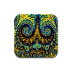 Abstract Art Fractal Creative Rubber Square Coaster (4 Pack) 