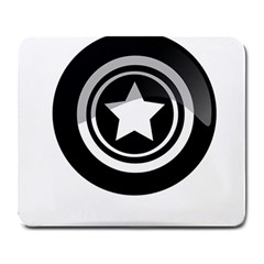 Star Black Button Large Mousepads by Pakrebo