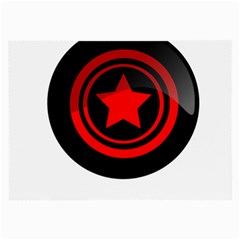 Star Black Red Button  Large Glasses Cloth by Pakrebo