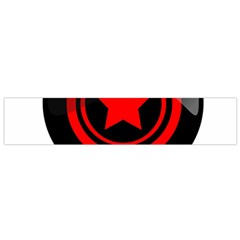 Star Black Red Button  Small Flano Scarf by Pakrebo