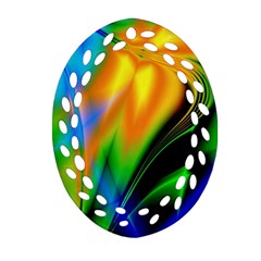 Color Concept Design Colorful Color Oval Filigree Ornament (two Sides) by Pakrebo