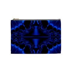 Art Fractal Artwork Creative Blue Black Cosmetic Bag (medium) by Pakrebo