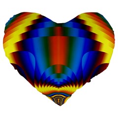 Design Color Colorful Designing Large 19  Premium Heart Shape Cushions by Pakrebo