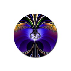 Abstract Art Artwork Fractal Design Pattern Rubber Coaster (round)  by Pakrebo