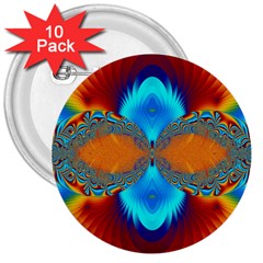 Artwork Digital Art Fractal Colors 3  Buttons (10 pack) 