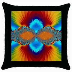 Artwork Digital Art Fractal Colors Throw Pillow Case (Black)