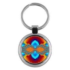 Artwork Digital Art Fractal Colors Key Chain (Round)