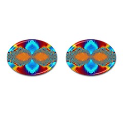 Artwork Digital Art Fractal Colors Cufflinks (Oval)