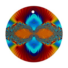 Artwork Digital Art Fractal Colors Round Ornament (Two Sides)