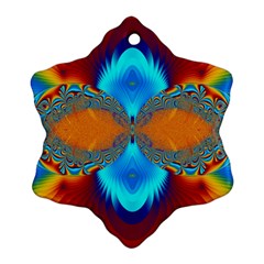 Artwork Digital Art Fractal Colors Snowflake Ornament (Two Sides)