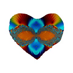 Artwork Digital Art Fractal Colors Standard 16  Premium Heart Shape Cushions