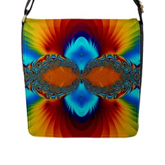 Artwork Digital Art Fractal Colors Flap Closure Messenger Bag (L)