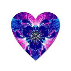 Artwork Art Fractal Flower Design Heart Magnet