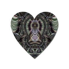 Digital Art Fractal Artwork Heart Magnet by Pakrebo