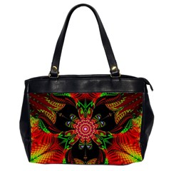Artwork Art Fractal Flower Design Oversize Office Handbag (2 Sides) by Pakrebo